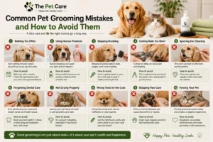 Common pet grooming mistakes and how to avoid them for dogs and cats.